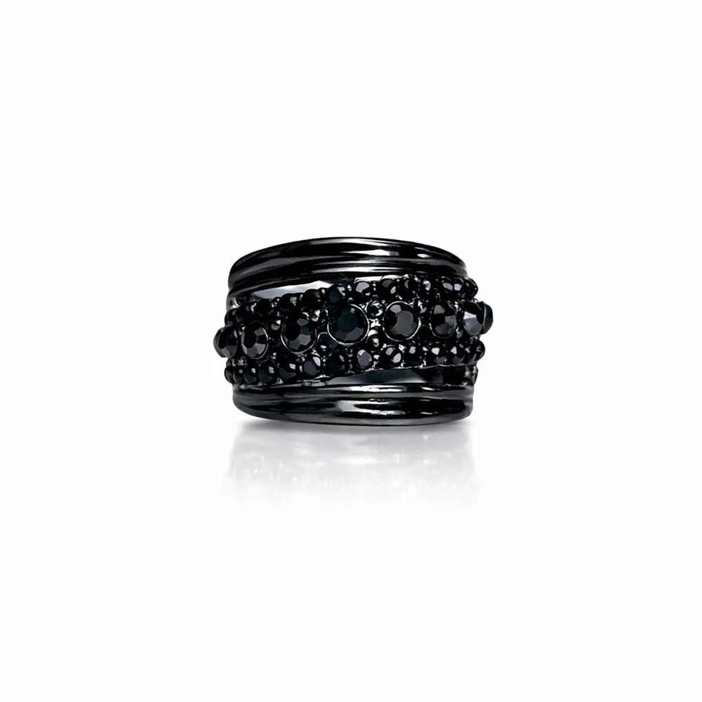 ⚜️ Mortisiá Vamp Style Black Statement Ring